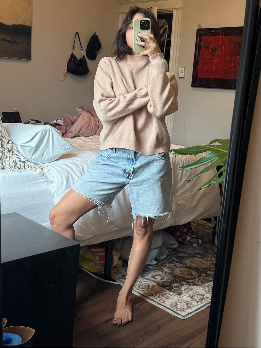 ZYIA ACTIVE tan sweater